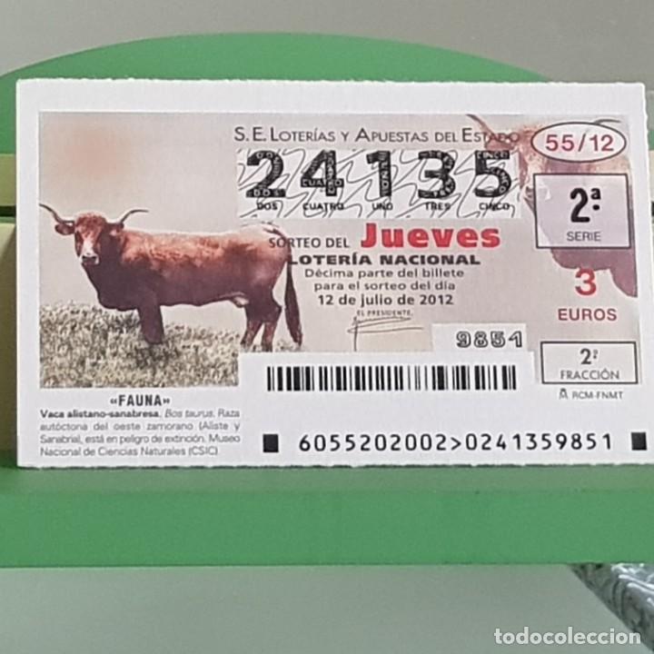 Nationale spanische Lotterie: LOTERIA NACIONAL, SORTEO 55/12, 12 JULIO 2012, VACA ALISTANO-SANABRESA, N&ordm; 24135