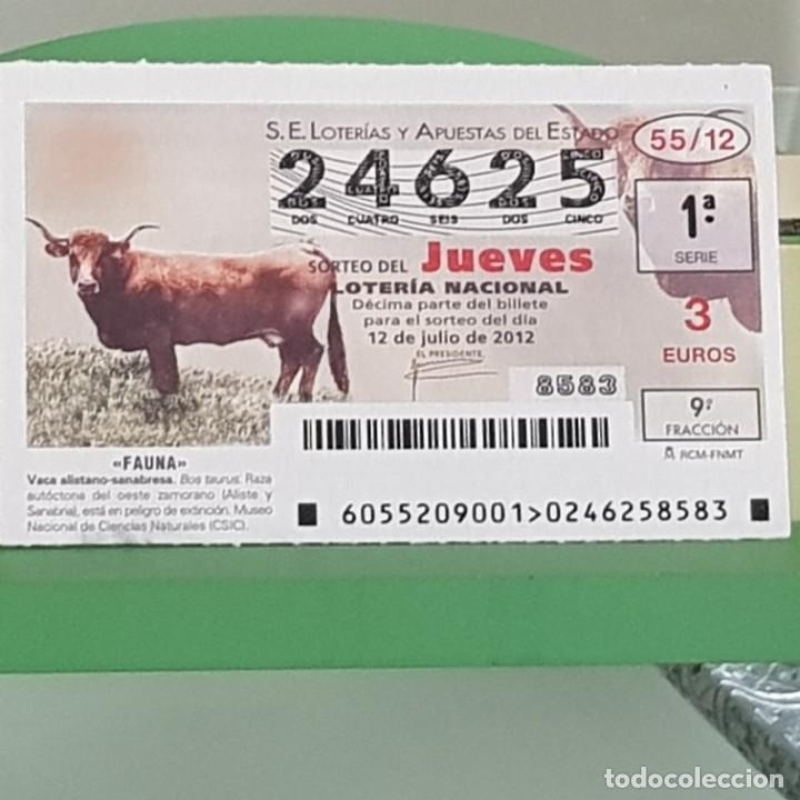 Nationale spanische Lotterie: LOTERIA NACIONAL, SORTEO 55/12, 12 JULIO 2012, VACA ALISTANO-SANABRESA, N&ordm; 24625