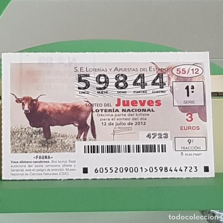 Lotteria Nationale Spagnola: LOTERIA NACIONAL, SORTEO 55/12, 12 JULIO 2012, VACA ALISTANO-SANABRESA, N&ordm; 59844