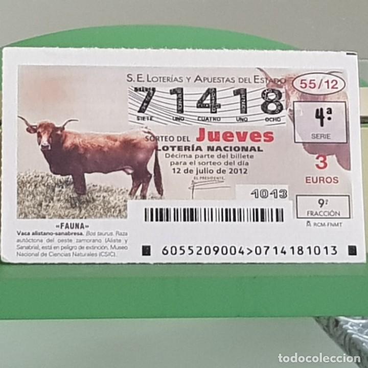 Lotteria Nationale Spagnola: LOTERIA NACIONAL, SORTEO 55/12, 12 JULIO 2012, VACA ALISTANO-SANABRESA, N&ordm; 71418