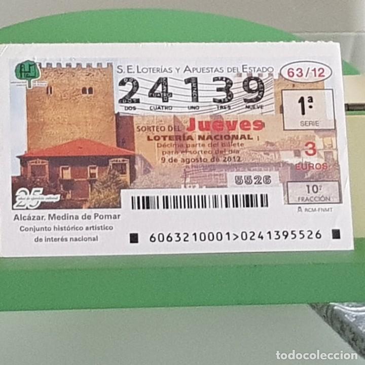 Nationale spanische Lotterie: LOTERIA NACIONAL, SORTEO 63/12, 9 AGOSTO 2012, ALC&Aacute;ZAR, MEDINA DE POMAR, BURGOS, N&ordm; 24139