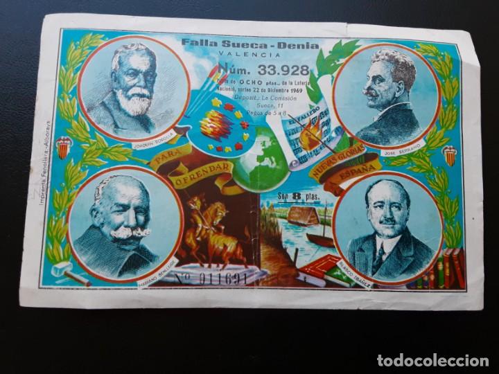 Loterie Nationale: PARTICIPACI&Oacute;N DE LOTERIA FALLA SUECA-DENIA 1969