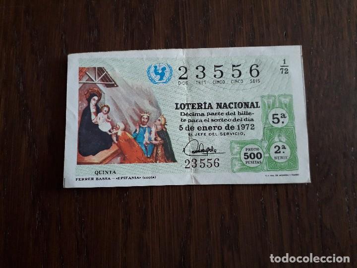 Nationale spanische Lotterie: d&eacute;cimo loter&iacute;a nacional de dia 05-01-72, Ferrer Bassa, epifan&iacute;a. extra del ni&ntilde;o sorteo 1/72