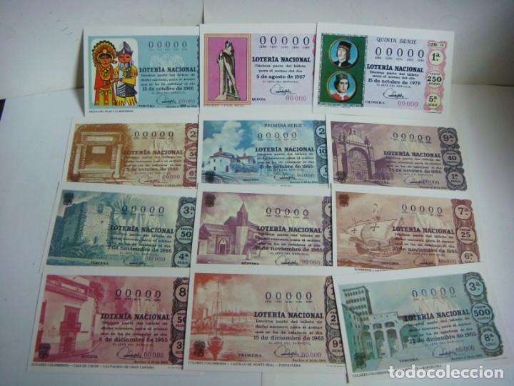 Loter&iacute;a Nacional: POSTALES DE LA LOTERIA NACIONAL COLECCION DE 12 POSTALES LETRA ( S ) -(&)