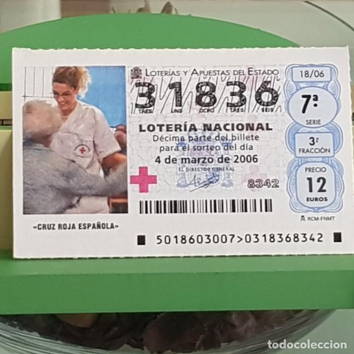 Lotteria Nationale Spagnola: LOTERIA NACIONAL, SORTEO 18/06, 4 MARZO 2006. CRUZ ROJA ESPA&Ntilde;OLA, N&ordm; 31836