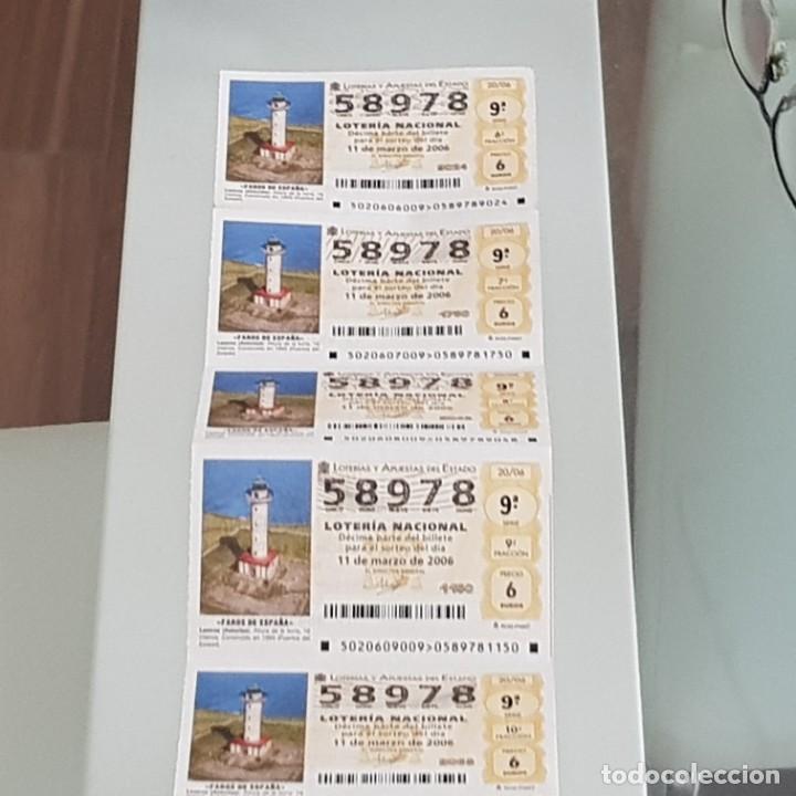 Lotteria Nationale Spagnola: LOTER&Iacute;A NACIONAL, MEDIO BILLETE, SORTEO 20/06, 11 MARZO 2006, FARO LASTRES, ASTURIAS, N&ordm; 58978