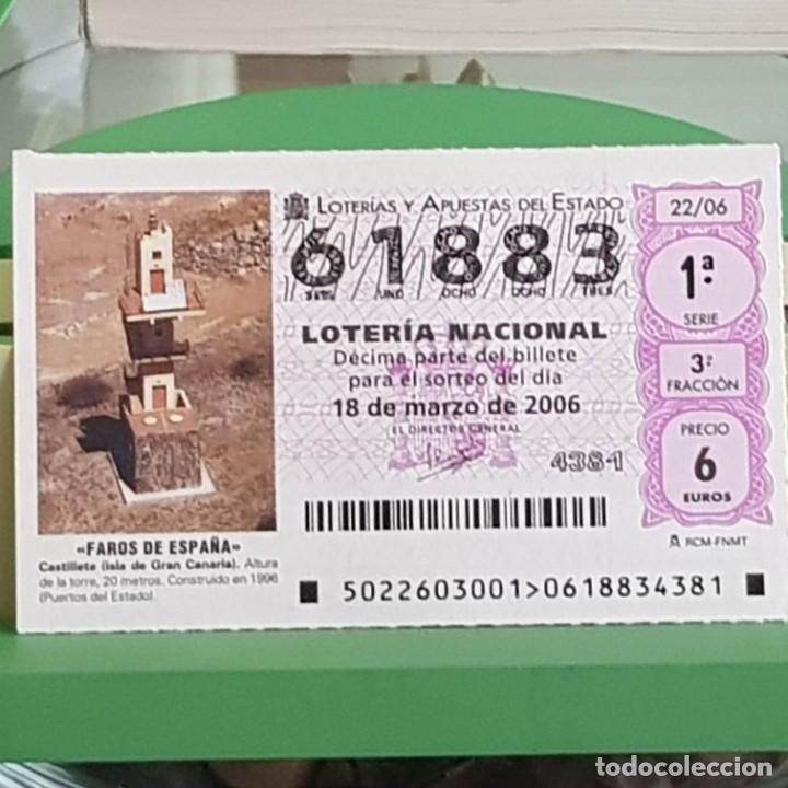Lotteria Nationale Spagnola: LOTER&Iacute;A NACIONAL, SORTEO 22/06, 18 MARZO 2006, FARO CASTILLETE, ISLA DE GRAN CANARIA, N&ordm; 61883