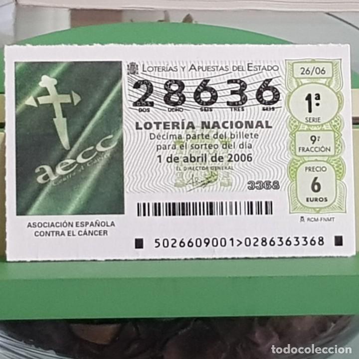 Lotteria Nationale Spagnola: LOTER&Iacute;A NACIONAL, SORTEO 26/06, 1 ABRIL 2006, ASOCIACI&Oacute;N ESPA&Ntilde;OLA CONTRA EL C&Aacute;NCER, N&ordm; 28636