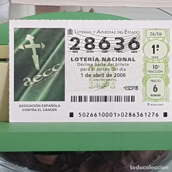 Lotteria Nationale Spagnola: LOTER&Iacute;A NACIONAL, SORTEO 26/06, 1 ABRIL 2006, ASOCIACI&Oacute;N ESPA&Ntilde;OLA CONTRA EL C&Aacute;NCER, N&ordm; 28636