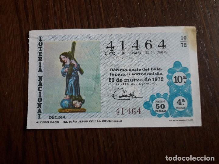Loter&iacute;a nacional: d&eacute;cimo loter&iacute;a nacional de dia 23-03-72, Alonso Cano, El ni&ntilde;o Jes&uacute;s con la cruz. sorteo 10/72