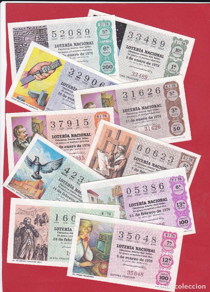 Loter&iacute;a Nacional: LOTERIA A&Ntilde;O 1976 COMPLETO 50 DECIMOS DIME CUAL TE FALTA Y LO PONGO EN TODOCOLECCION