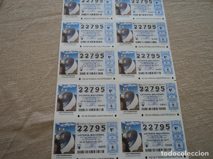 National Spanish Lottery: BILLETE COMPLETO DE LOTERIA NACIONAL A&Ntilde;O 2011 lady harimaguada, las palmas