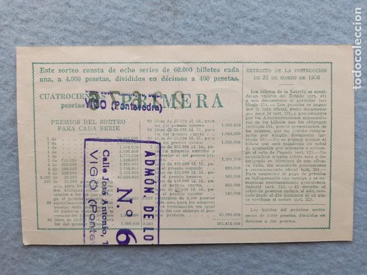 Loter&iacute;a nacional: D&eacute;cimo. Sorteo n&ordm;: 36 de 1961. - Foto 2