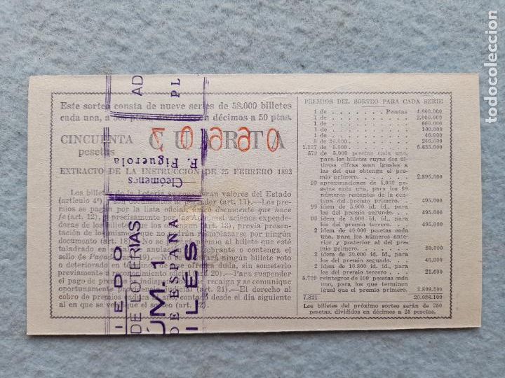 Loter&iacute;a nacional: D&eacute;cimo. Sorteo n&ordm;: 1 de 1956. - Foto 2