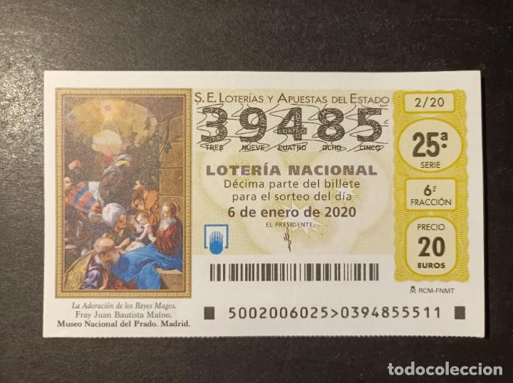Loter&iacute;a Nacional: D&eacute;cimo 6 de Enero 2020. Adoraci&oacute;n Reyes. Museo del Prado. Administraci&oacute;n 529 Do&ntilde;a Lola. Madrid.