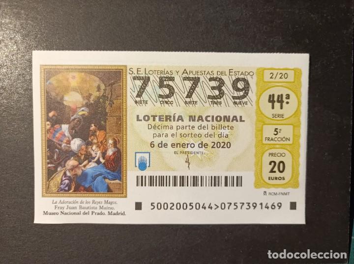 Loter&iacute;a Nacional: D&eacute;cimo 6 de Enero 2020. Adoraci&oacute;n Reyes. Museo del Prado. Administraci&oacute;n 20. Alcorc&oacute;n. Madrid.
