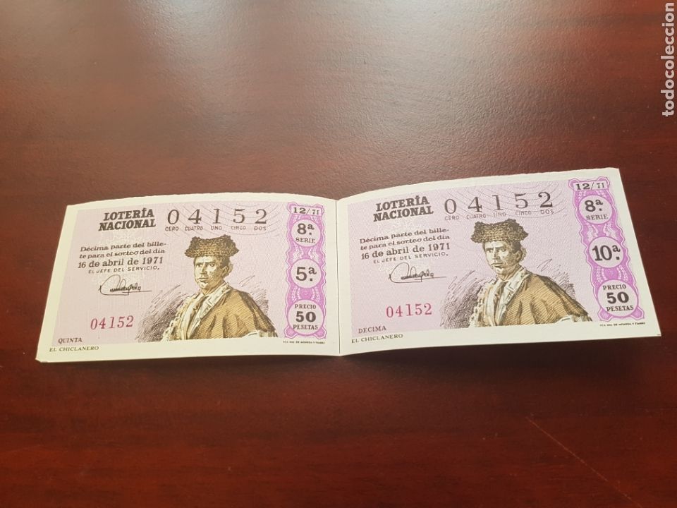 Loterie Nationale: LOTERIA NACIONAL 16 ABRIL 1971 EL CHICLANERO