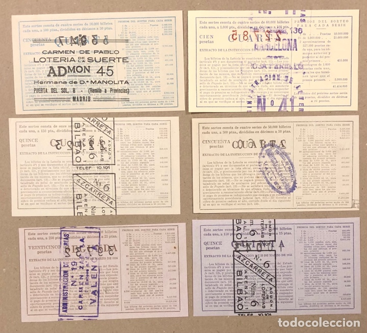 Lotería Nacional: LOTERÍA AÑO 1959 36 DÉCIMOS, TODOS LOS SORTEOS (AÑO COMPLETO). - Foto 9 - 275103323