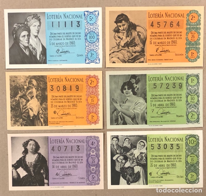 Lotería Nacional: LOTERÍA AÑO 1960 36 DÉCIMOS, TODOS LOS SORTEOS (AÑO COMPLETO). - Foto 4 - 275110258
