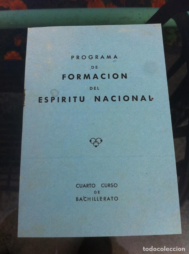 Lotaria Nacional: PROGRAMA DE FORMACI&Oacute;N DEL ESP&Iacute;RITU NACIONAL. CUARTO CURSO DE BACHILLERATO