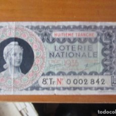 Lotería Nacional: LOTERIA NACIONAL FRANCESA 1935