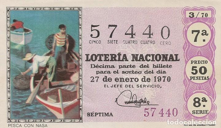 Lotaria Nacional: LOTER&Iacute;A NACIONAL 57440 27 ENERO 1970 SORTEO 3/70