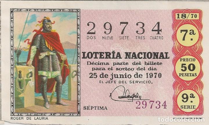 Lotaria Nacional: LOTER&Iacute;A NACIONAL 29734 25 JUNIO 1970 SORTEO 18/70