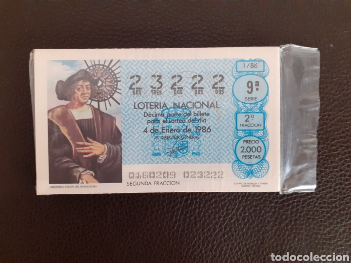 Loter&iacute;a nacional: Loter&iacute;a a&ntilde;o 1986 completo