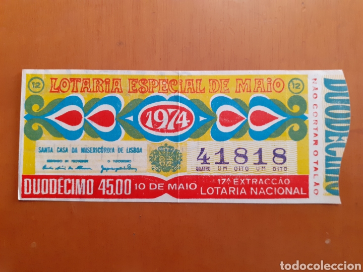 Loter&iacute;a nacional: Loter&iacute;a Portugal 10 mayo 1974 sorteo 17