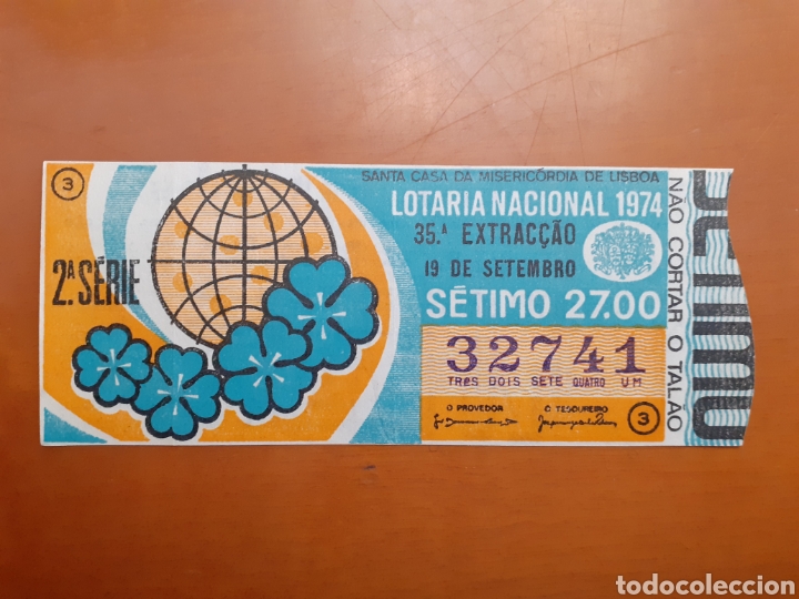 Loter&iacute;a nacional: Loter&iacute;a Portugal 19 septiembre 1974 sorteo 35