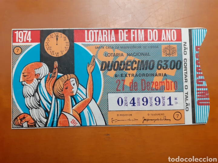Loter&iacute;a nacional: Loter&iacute;a Portugal 27 diciembre 1974 sexto sorteo extraordinario