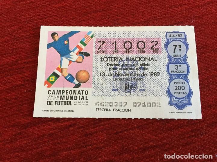 Loter&iacute;a nacional: R16189 DECIMO LOTERIA NACIONAL 71002 (13-11-1982) CARTEL POSTER MUNDIAL ITALIA 1934