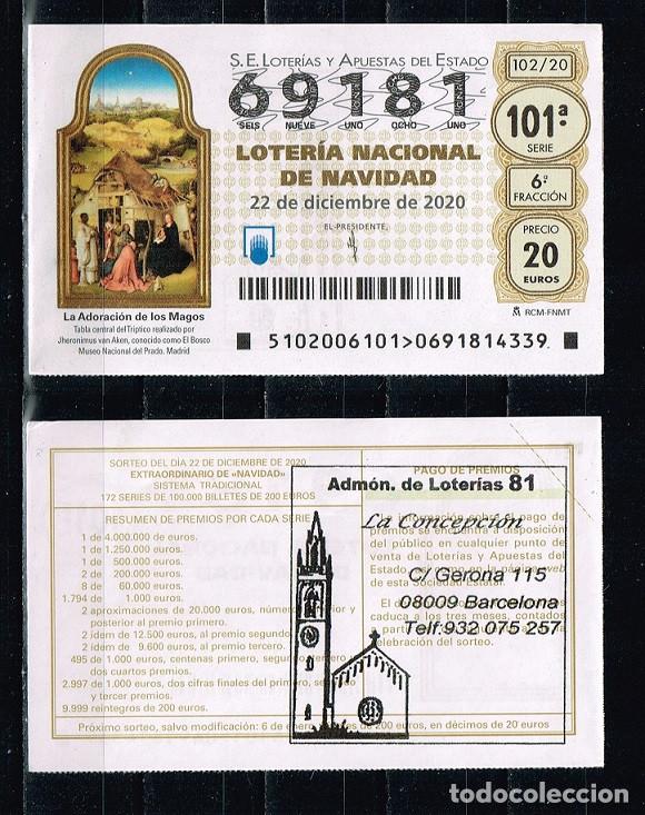 Loter&iacute;a nacional: D&eacute;cimo Loteria Nacional - Navidad A&ntilde;o 2020 - Im&aacute;gen La Adoraci&oacute;n de los Magos