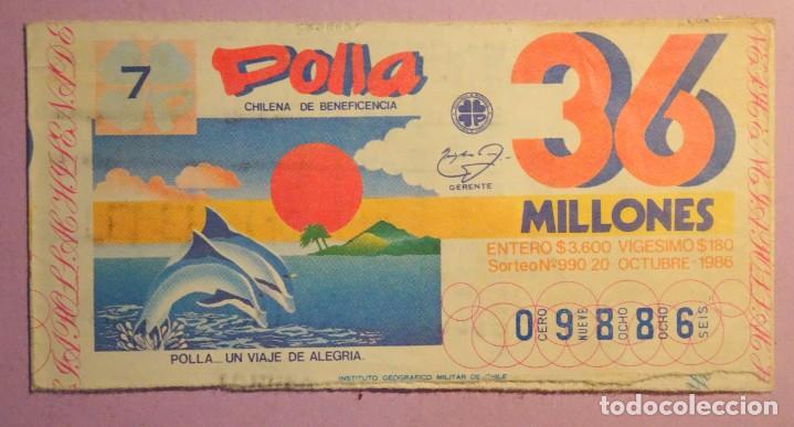 Loterie Nationale: BILLETE LOTER&Iacute;A DE CHILE , 1986 VER FOTOS