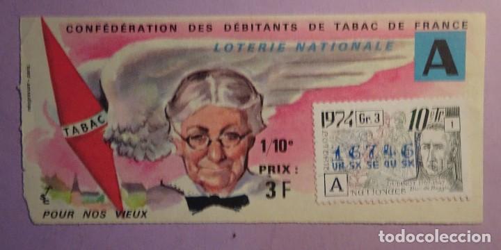 Loterie Nationale: BILLETE LOTER&Iacute;A Conf&eacute;d&eacute;ration des d&eacute;bitants de tabac , 1974 , FRANCIA, VER FOTOS