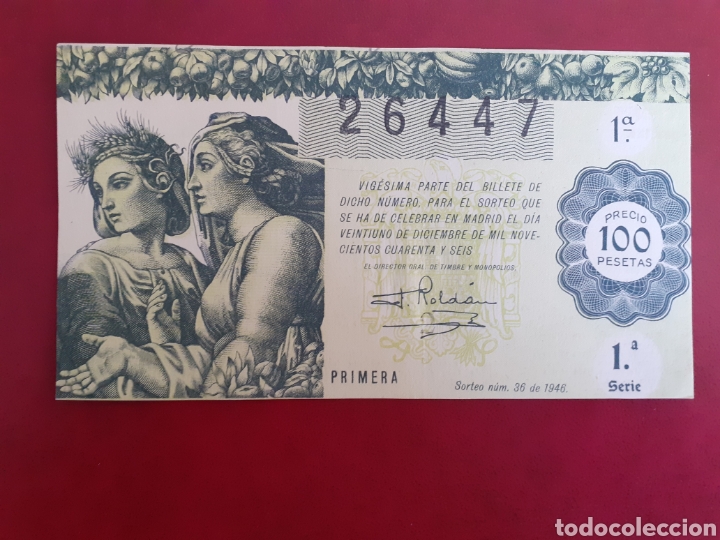 National Spanish Lottery: Loter&iacute;a Nacional 21 diciembre 1946 sorteo 36