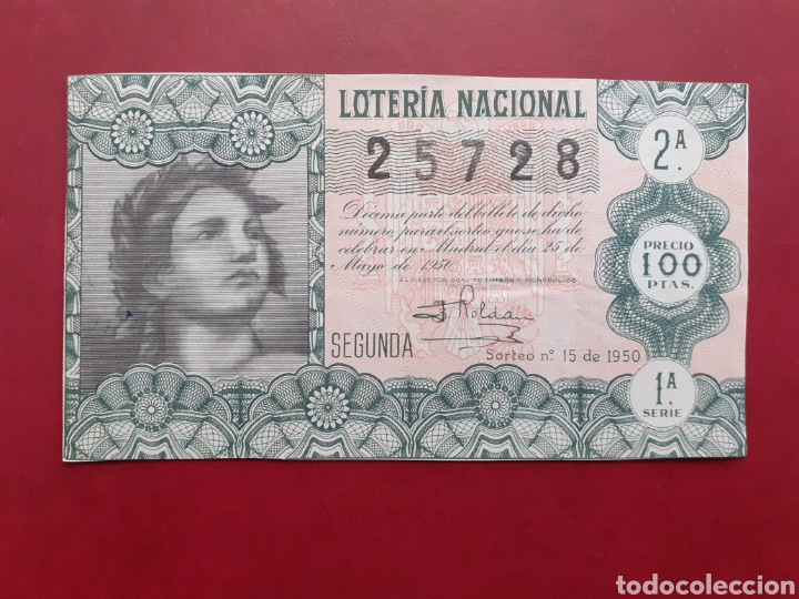 National Spanish Lottery: Loter&iacute;a Nacional 25 mayo 1950 sorteo 15