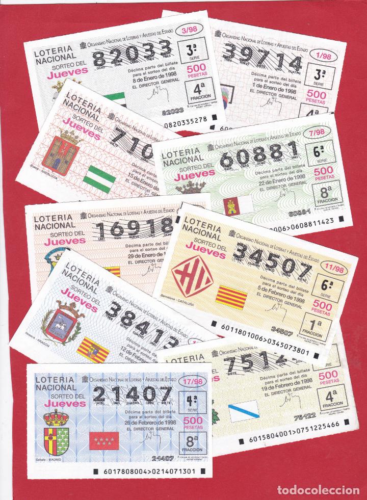 Loter&iacute;a Nacional: LOTERIA A&Ntilde;O 1996 COMPLETO DE LOS JUEVES 51 DECIMOS
