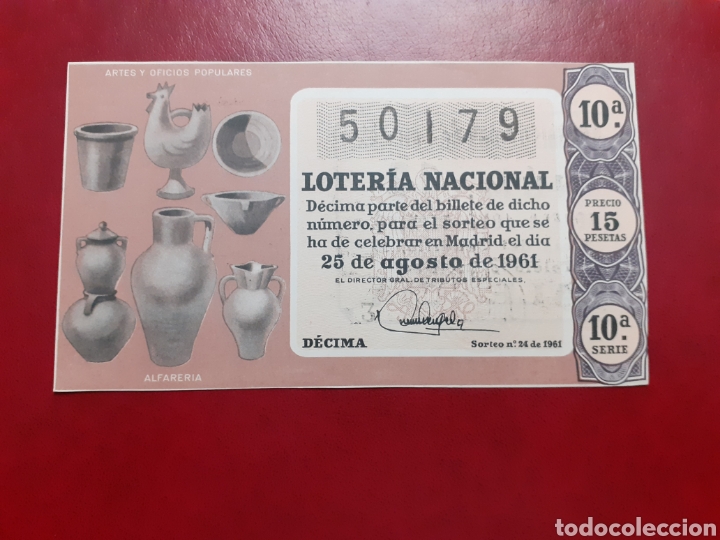 Loter&iacute;a nacional: Loter&iacute;a Nacional 25 agosto 1961 sorteo 24