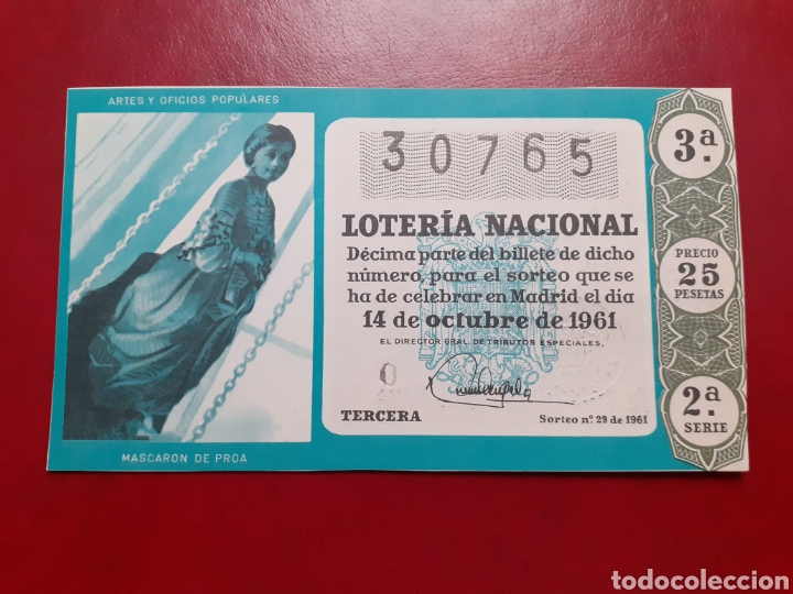 Loter&iacute;a nacional: Loter&iacute;a Nacional 14 octubre 1961 sorteo 29