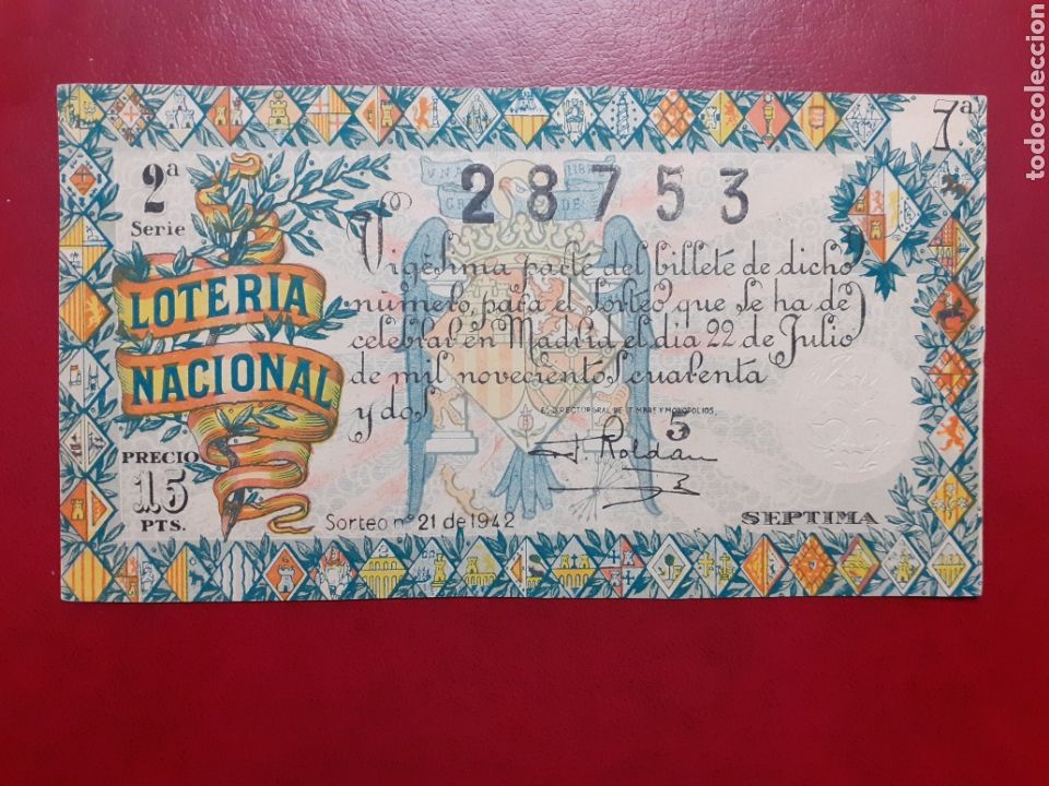 Lotaria Nacional: Loter&iacute;a Nacional 22 Julio 1942 sorteo 21