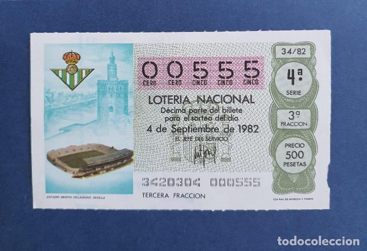 Lotaria Nacional: D&Eacute;CIMO LOTER&Iacute;A NACIONAL - N&ordm; 00555 - Serie: 4&ordf; - Fracci&oacute;n: 3&ordf; - Sorteo: 04/09/1982