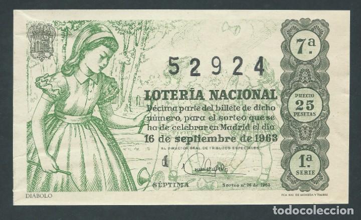 National Spanish Lottery: decimo loteria nacional 16 de septiembre a&ntilde;o 1963 sorteo n 26 diabolo