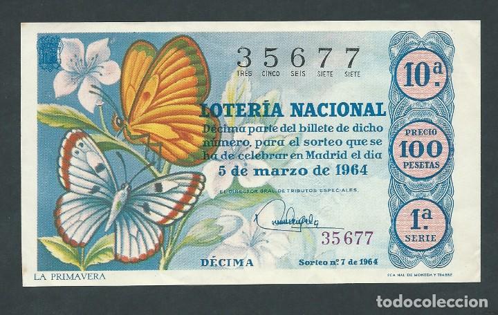 Nationale spanische Lotterie: decimo loteria nacional 5 de marzo de 1964 sorteo n 7 la primavera