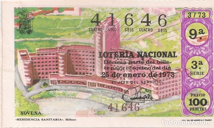 Lotaria Nacional: LOTER&Iacute;A NACIONAL 41646 25 ENERO 1973 SORTEO 3/73