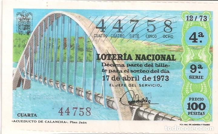 Lotaria Nacional: LOTER&Iacute;A NACIONAL 44758 17 ABRIL 1973 SORTEO 12/73