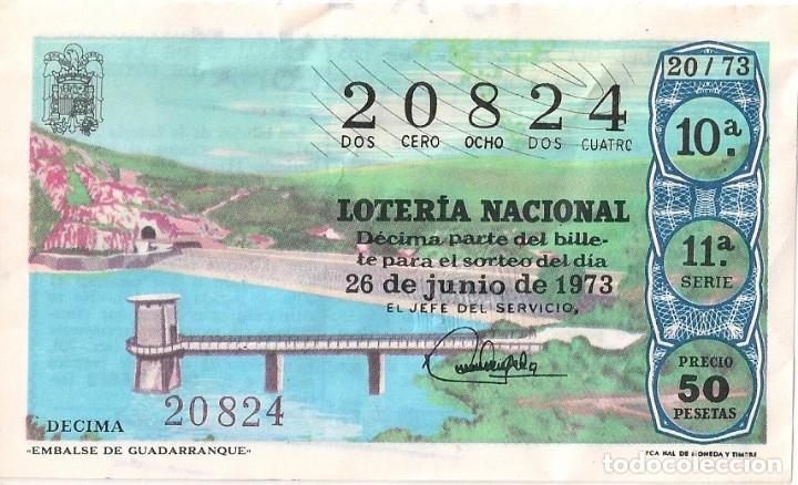 Lotaria Nacional: LOTER&Iacute;A NACIONAL 20824 26 JUNIO 1973 SORTEO 20/73