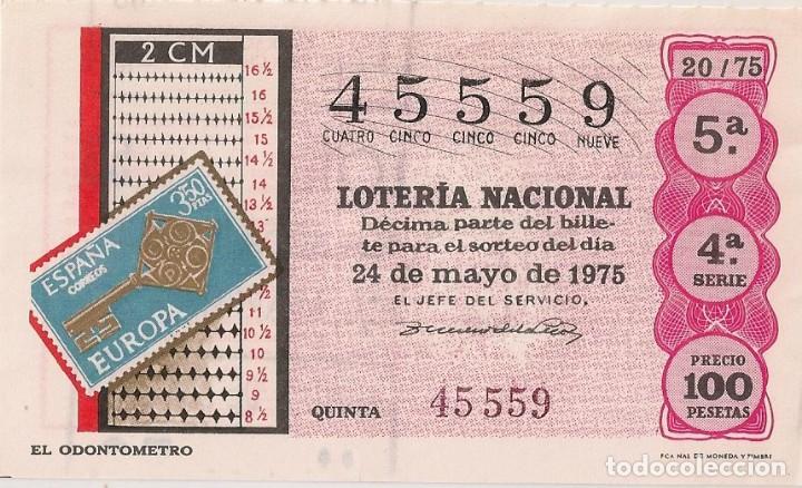 National Spanish Lottery: LOTER&Iacute;A NACIONAL 45559 24 MAYO 1975 SORTEO 20/75