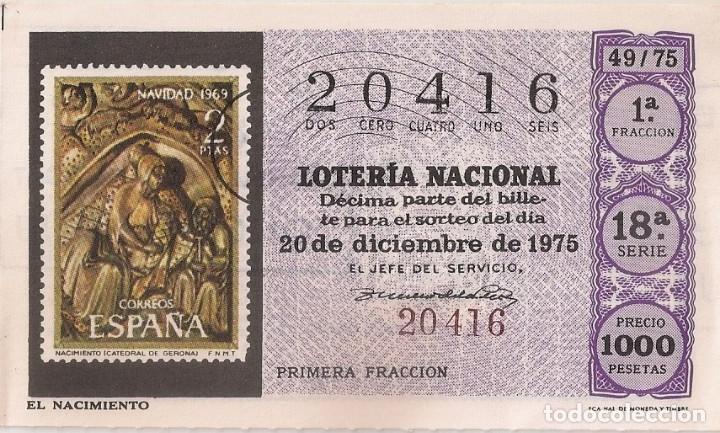 National Spanish Lottery: LOTER&Iacute;A NACIONAL 20416 20 DICIEMBRE 1975 SORTEO 49/75