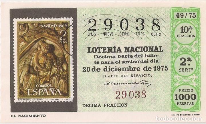 National Spanish Lottery: LOTER&Iacute;A NACIONAL 29038 20 DICIEMBRE 1975 SORTEO 49/75
